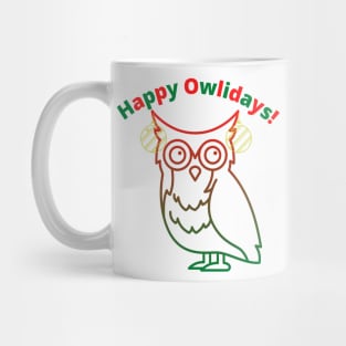 Happy Holidays owl shirt | Funny Christmas shirt Mug